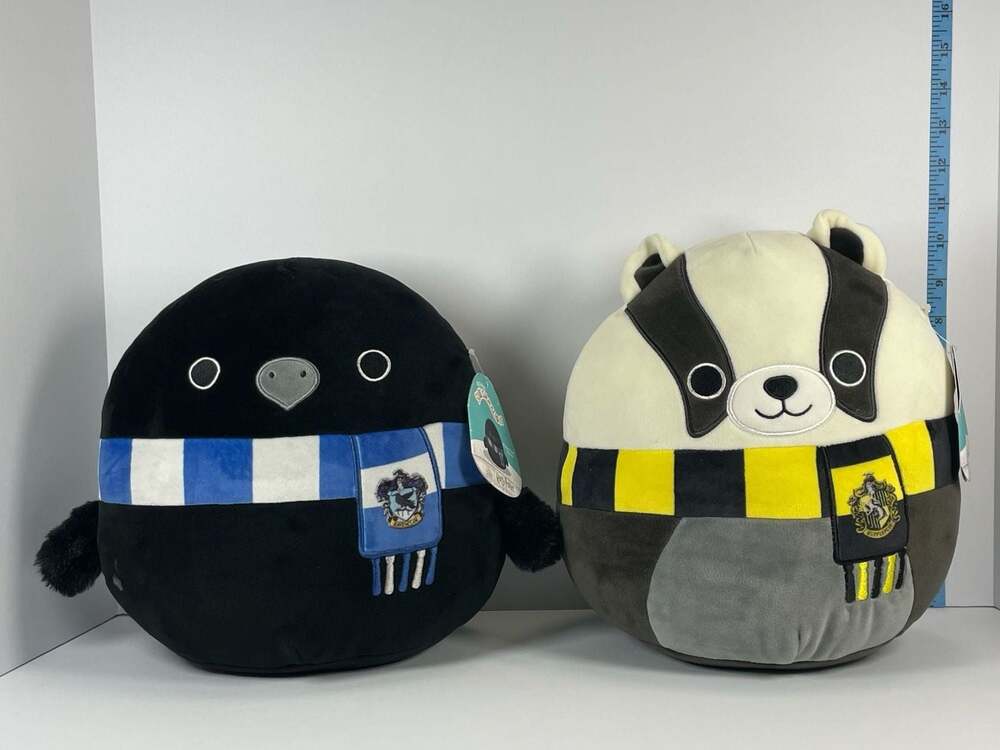 Harry Potter Ravenclaw Raven & Hufflepuff Badger Squishmallow